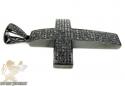 Mens black sterling silver black diamond cross 12.01ct