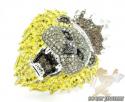 White sterling silver diamond lion king ring 4.00ct