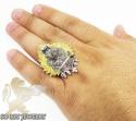 White sterling silver diamond lion king ring 4.00ct