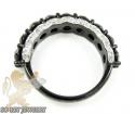 Ladies 10k black gold black & white diamond wedding band 3.43ct