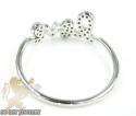 Ladies 10k white gold diamond love ring 0.20ct