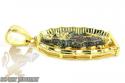 Yellow sterling silver red & green diamond virgin mary pendant 0.50ct