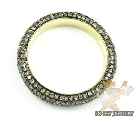 14k yellow gold champagne diamond wedding band 1.75ct