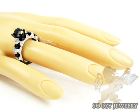 Ladies 10k black gold diamond engagement ring 3.41ct - Image 7