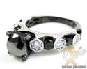 Ladies 10k black gold diamond engagement ring 3.41ct