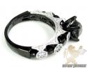 Ladies 10k black gold diamond engagement ring 3.41ct