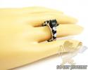 Ladies 10k black gold diamond engagement ring 3.41ct