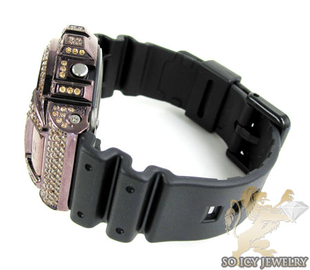 Mens champagne cz dw-6900 brown g-shock watch 5.00ct - Image 4