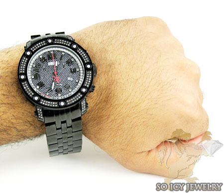 Mens joe rodeo black stainless steel apollo diamond watch 1.70ct - Image 7