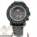 Mens joe rodeo black stainless steel apollo diamond watch 1.70ct