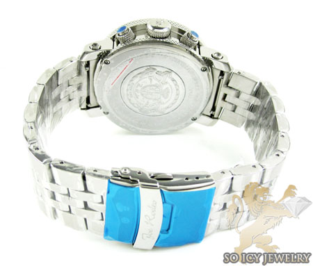 Mens joe rodeo white stainless steel apollo diamond watch 1.70ct - Image 4