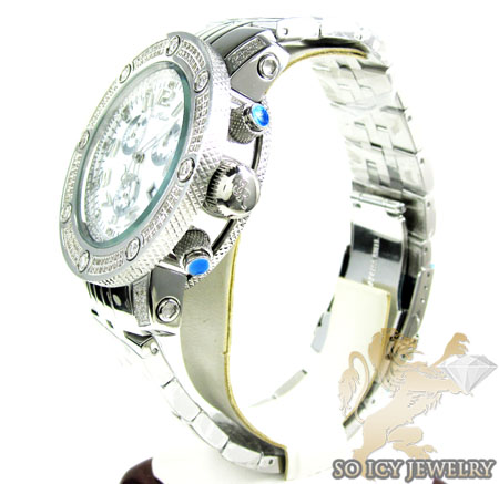 Mens joe rodeo white stainless steel apollo diamond watch 1.70ct - Image 3