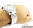 Mens joe rodeo white stainless steel apollo diamond watch 1.70ct