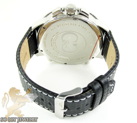 Curtis & co white stainless steel mens watch 3 time zone