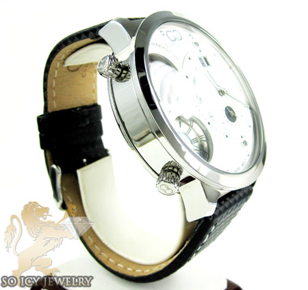 Curtis & co white stainless steel mens watch 3 time zone - Image 7