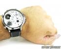 Curtis & co white stainless steel mens watch 3 time zone