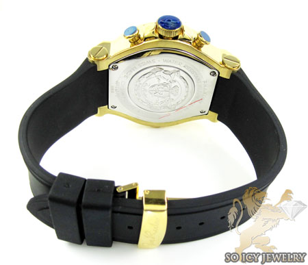 Mens joe rodeo yellow stainless steel phantom diamond watch 2.25ct