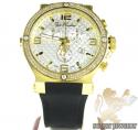 Mens joe rodeo yellow stainless steel phantom diamond watch 2.25ct