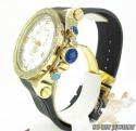 Mens joe rodeo yellow stainless steel phantom diamond watch 2.25ct