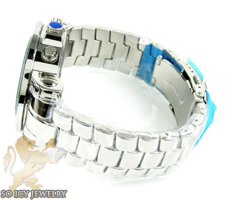 Mens joe rodeo black stainless steel junior diamond watch 4.75ct  - Image 4