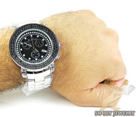Mens joe rodeo black stainless steel junior diamond watch 4.75ct  - Image 6