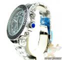 Mens joe rodeo black stainless steel junior diamond watch 4.75ct 