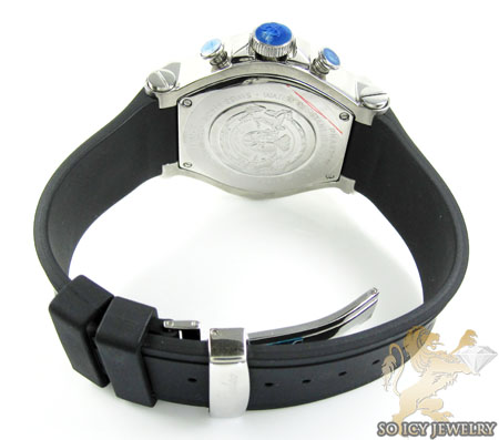 Mens joe rodeo white stainless steel phantom diamond watch 2.25ct