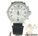 Mens joe rodeo white stainless steel phantom diamond watch 2.25ct