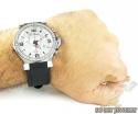 Mens joe rodeo white stainless steel phantom diamond watch 2.25ct