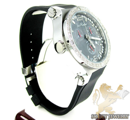 Mens joe rodeo white stainless steel phantom diamond watch 2.25ct