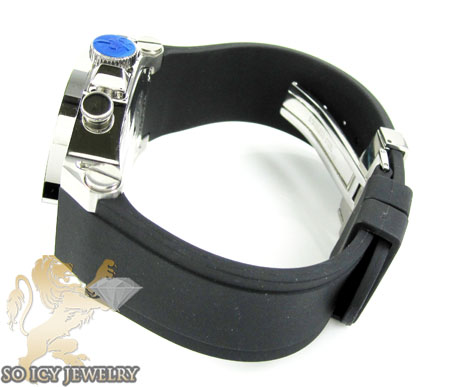 Mens joe rodeo white stainless steel phantom diamond watch 2.25ct
