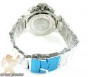 Mens joe rodeo white stainless steel razor diamond watch 4.00ct