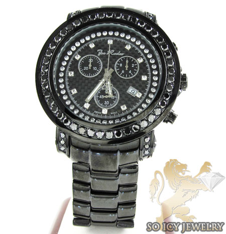 Mens joe rodeo black stainless steel junior diamond watch 6.50ct - Image 2