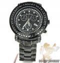 Mens joe rodeo black stainless steel junior diamond watch 6.50ct