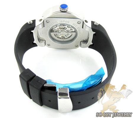 Mens joe rodeo white stainless steel master diamond watch 2.20ct