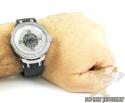 Mens joe rodeo white stainless steel master diamond watch 2.20ct