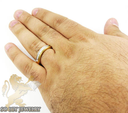 14k yellow gold princess diamond wedding band 1.30ct