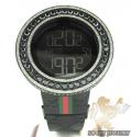 Mens full diamond case & bezel igucci digital watch 14.00ct