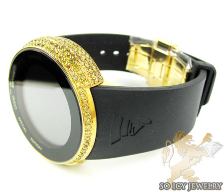 Mens full diamond case igucci digital grammy edition watch 5.00ct
