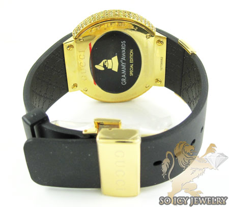 Mens full diamond case igucci digital grammy edition watch 5.00ct