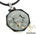 Mens baraka 18k gold & high tech ceramic zodiac pendant