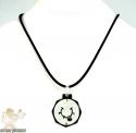 Mens baraka 18k gold & high tech ceramic zodiac pendant