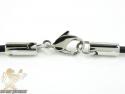 Mens baraka 18k gold & black stainless steel checkered grand prix pendant