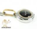 Mens baraka 18k rose gold & white stainless steel gear box grand prix pendant