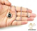 Mens baraka 18k rose gold & white stainless steel gear box grand prix pendant