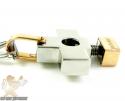 Mens baraka 18k gold & stainless steel cross pendant