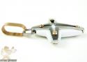 Mens baraka 18k gold & white onyx cross