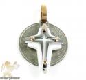 Mens baraka 18k gold & white onyx cross