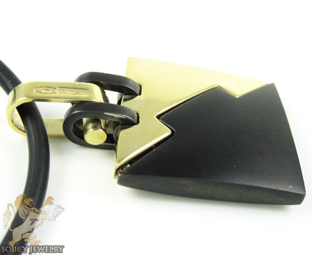 Mens baraka 18k gold & black ceramic pendant - Image 9