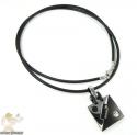 Mens baraka 18k gold & black ceramic pendant